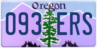 OR license plate 093ERS