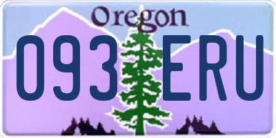 OR license plate 093ERU