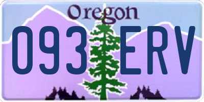 OR license plate 093ERV