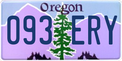 OR license plate 093ERY