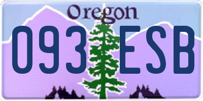 OR license plate 093ESB