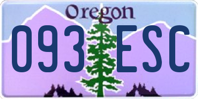 OR license plate 093ESC