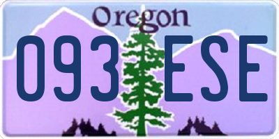 OR license plate 093ESE