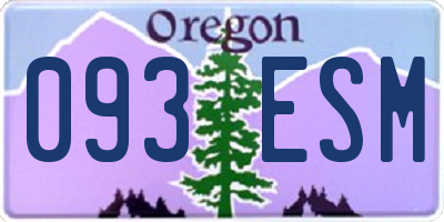 OR license plate 093ESM