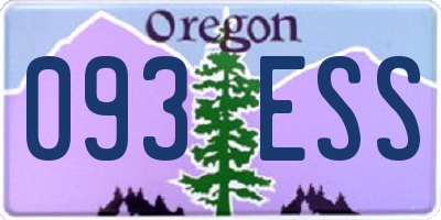 OR license plate 093ESS
