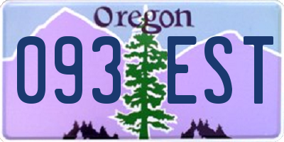 OR license plate 093EST