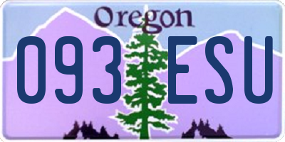 OR license plate 093ESU
