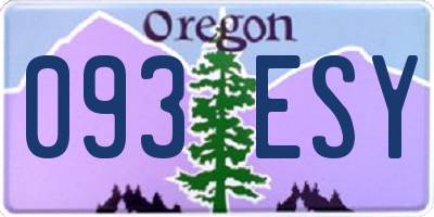 OR license plate 093ESY