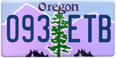 OR license plate 093ETB