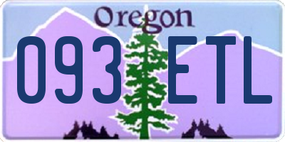 OR license plate 093ETL