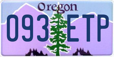 OR license plate 093ETP
