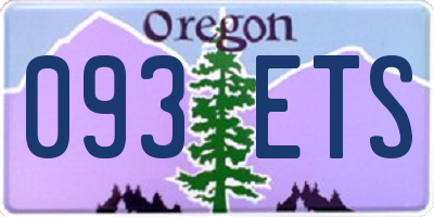 OR license plate 093ETS