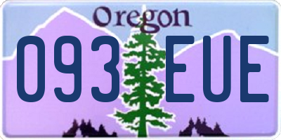 OR license plate 093EUE