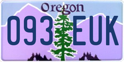 OR license plate 093EUK