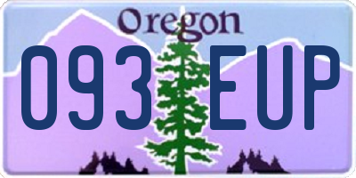 OR license plate 093EUP