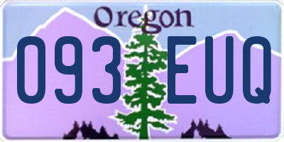 OR license plate 093EUQ