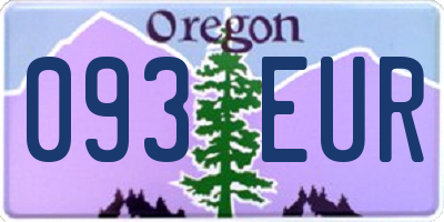 OR license plate 093EUR
