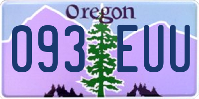 OR license plate 093EUU