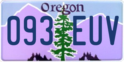 OR license plate 093EUV