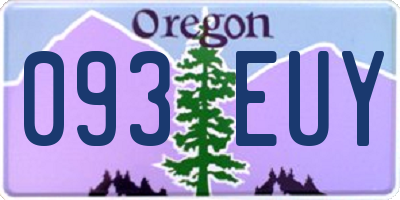 OR license plate 093EUY