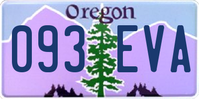 OR license plate 093EVA