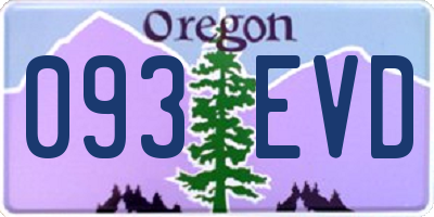 OR license plate 093EVD