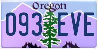 OR license plate 093EVE