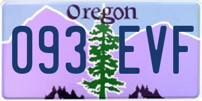 OR license plate 093EVF