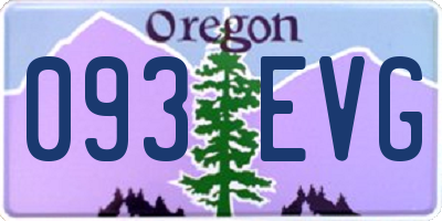 OR license plate 093EVG