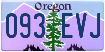 OR license plate 093EVJ