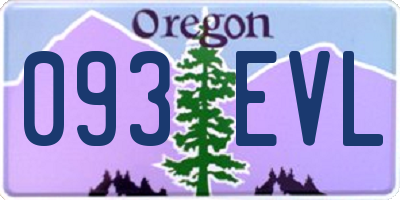 OR license plate 093EVL