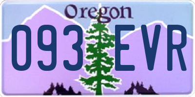 OR license plate 093EVR