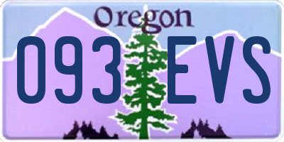 OR license plate 093EVS