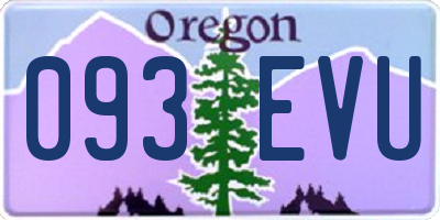 OR license plate 093EVU