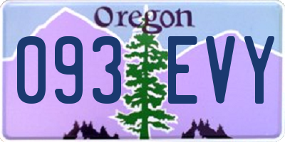 OR license plate 093EVY