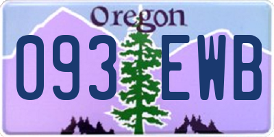 OR license plate 093EWB