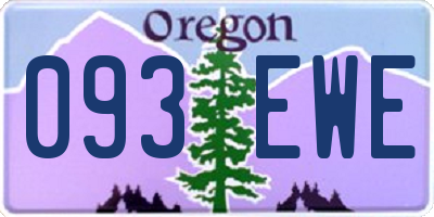 OR license plate 093EWE