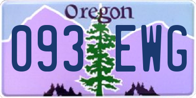 OR license plate 093EWG