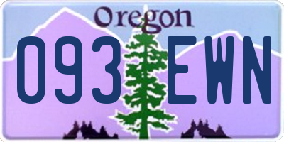 OR license plate 093EWN