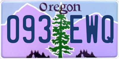 OR license plate 093EWQ