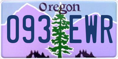 OR license plate 093EWR