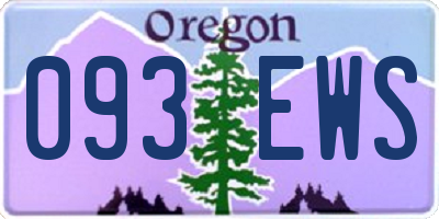 OR license plate 093EWS