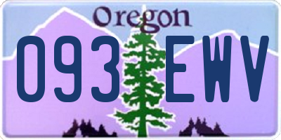 OR license plate 093EWV