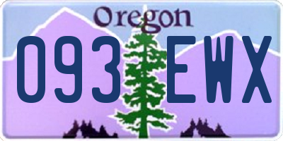 OR license plate 093EWX