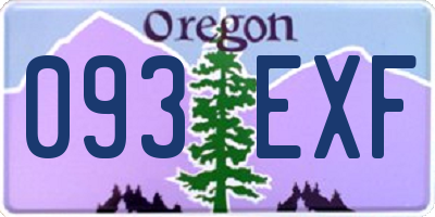 OR license plate 093EXF