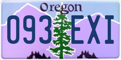 OR license plate 093EXI