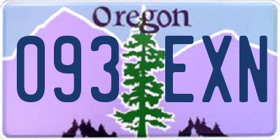 OR license plate 093EXN