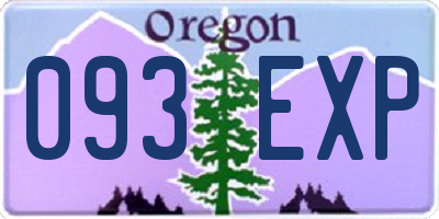 OR license plate 093EXP