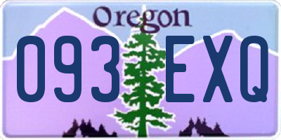 OR license plate 093EXQ