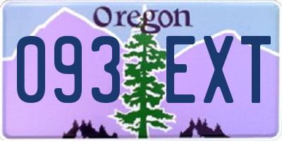OR license plate 093EXT